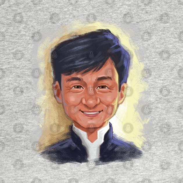 Jackie Chan Digital Painting by Manlangit Digital Studio